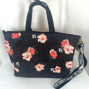 NWOT Victoria’s Secret Canvas Floral Tote